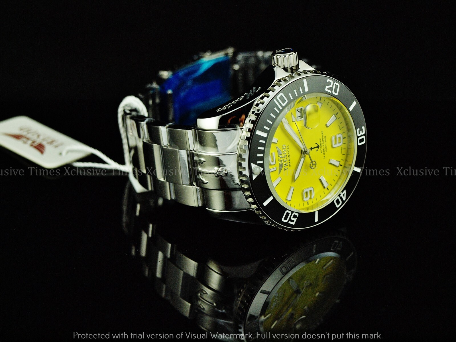 Tresod Men Super Luminous OCEAN MASTER Sapphire Crystal Ceramic Bezel Auto Watch