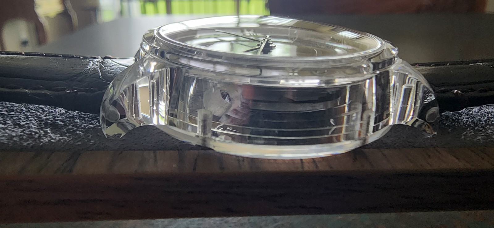 SAPPHIRE CRYSTAL CASE WATCH, SWISS AUTOMATIC SKELETON MOVEMENT – STP 6-21