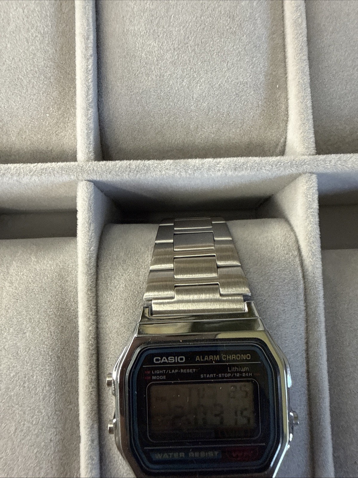 Casio A158WA-1, 7 Year Battery Classic Chronograph Watch, Alarm, Date, NEW (4)