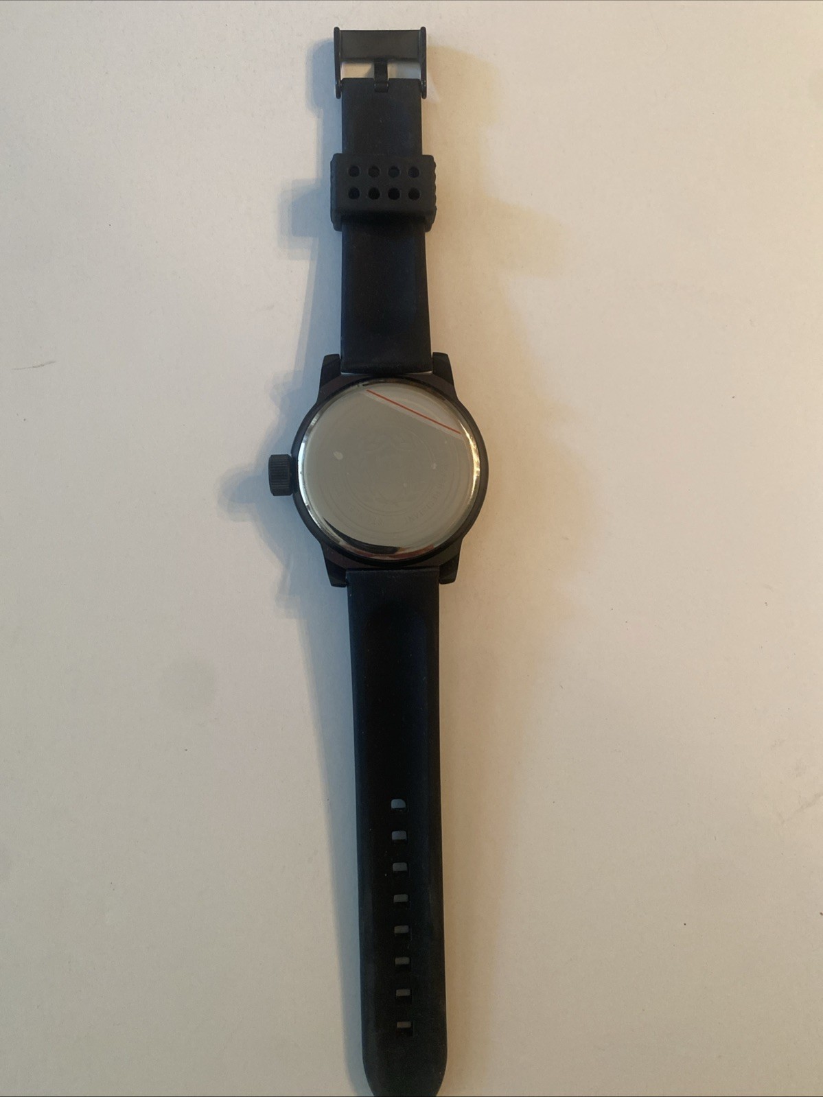 KennethCole Reaction Watch Mens BlackOnBlack W/RubberStrap NeverUsed Dead Battry