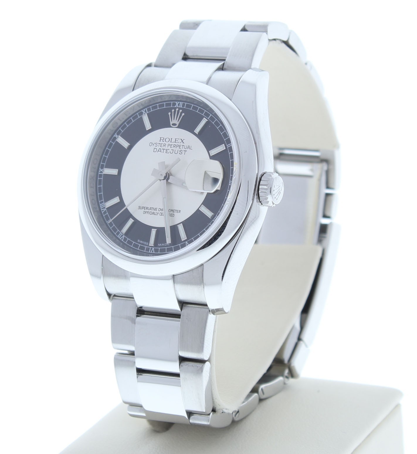 Rolex Datejust 36mm 116200 Black Silver Tuxedo Dial Oyster Bracelet
