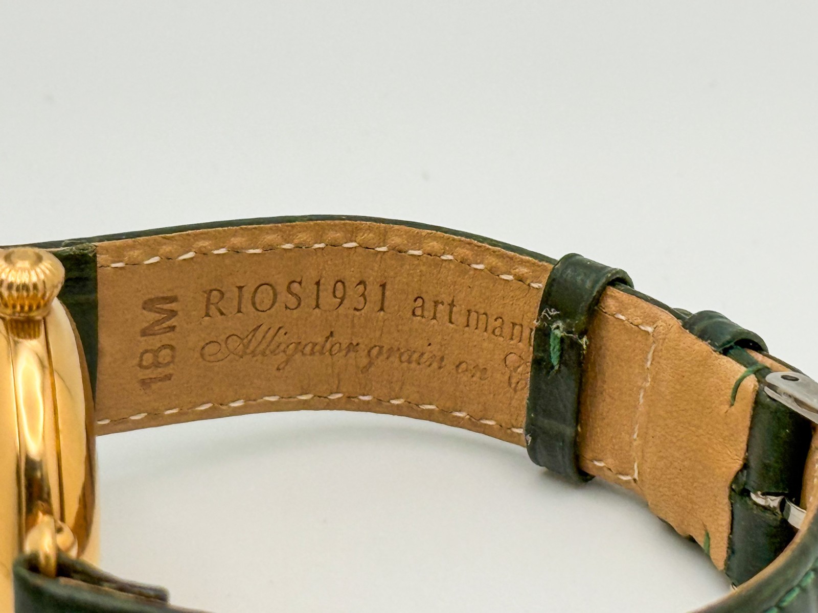 Vintage Patek Philippe Tiffany & Co Watch 34mm 18K Gold Leather Strap