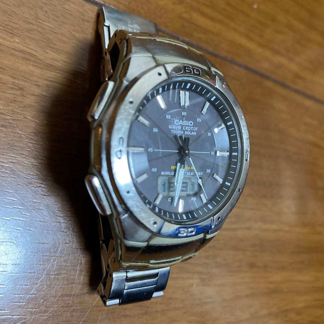 Working condition Casio Wave Ceptor radio-controlled solar watch WVA-470 5052