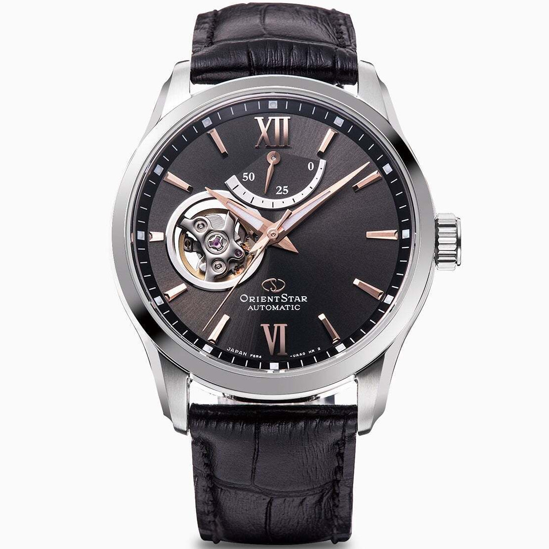 ORIENT STAR RK-AT0007N Mechanical Automatic Watch Gray Dial Leather Band 39.3mm