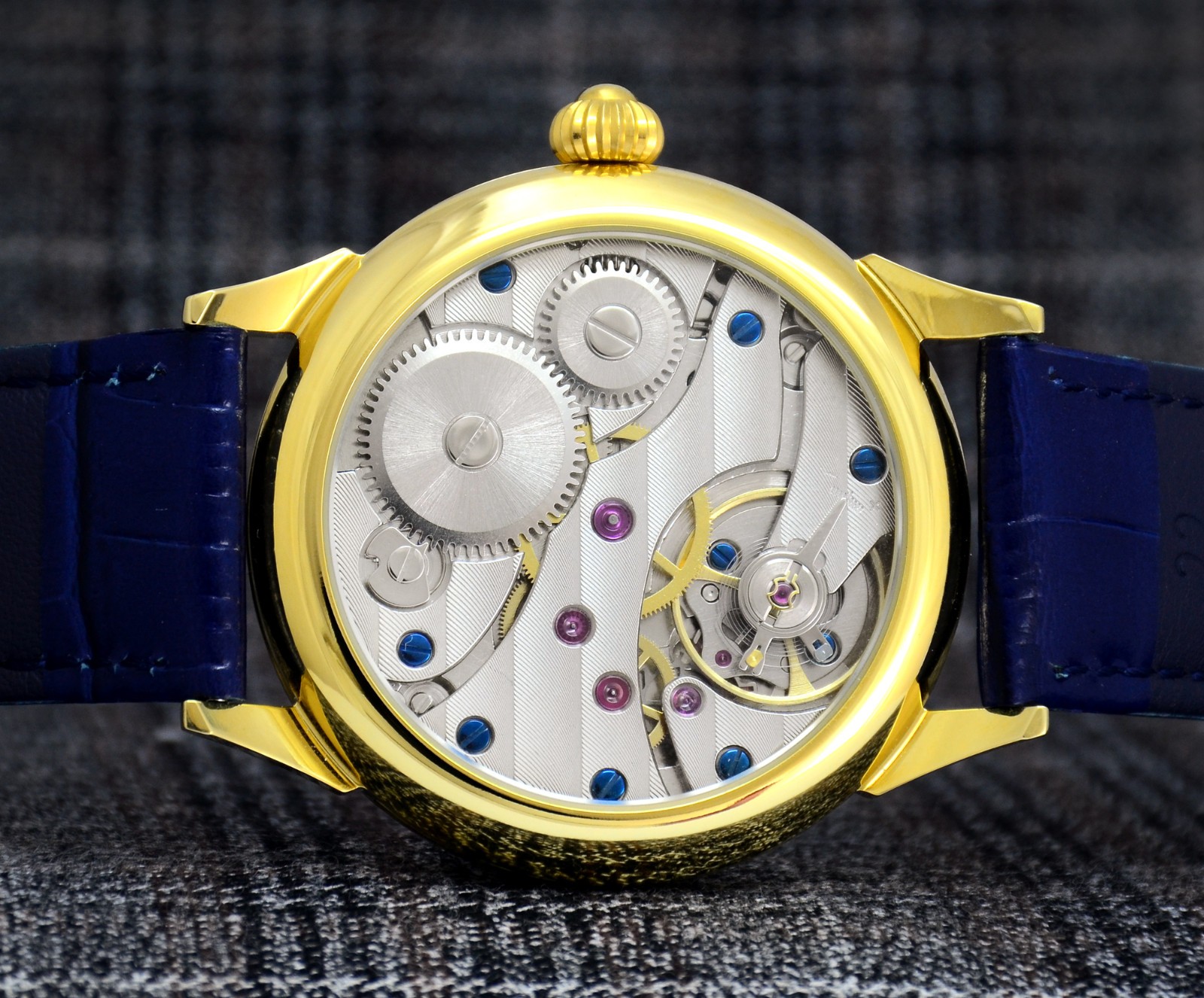 Men’s Luxury Gold Watch with Silver Dial Engraved watch Gift for Husband Miller