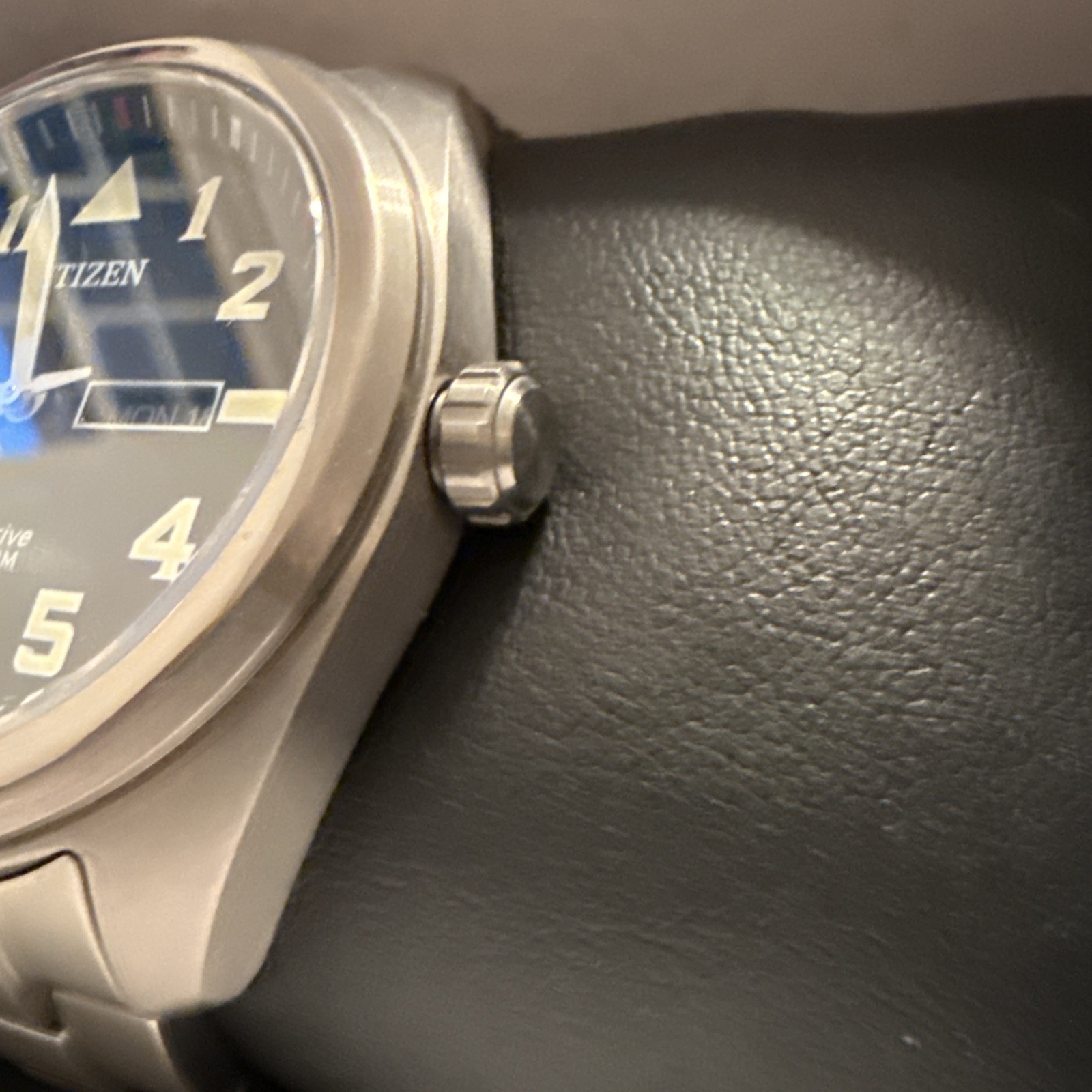 Citizen Eco-Drive Garrison Silver-tone Super Titanium Bracelet Watch