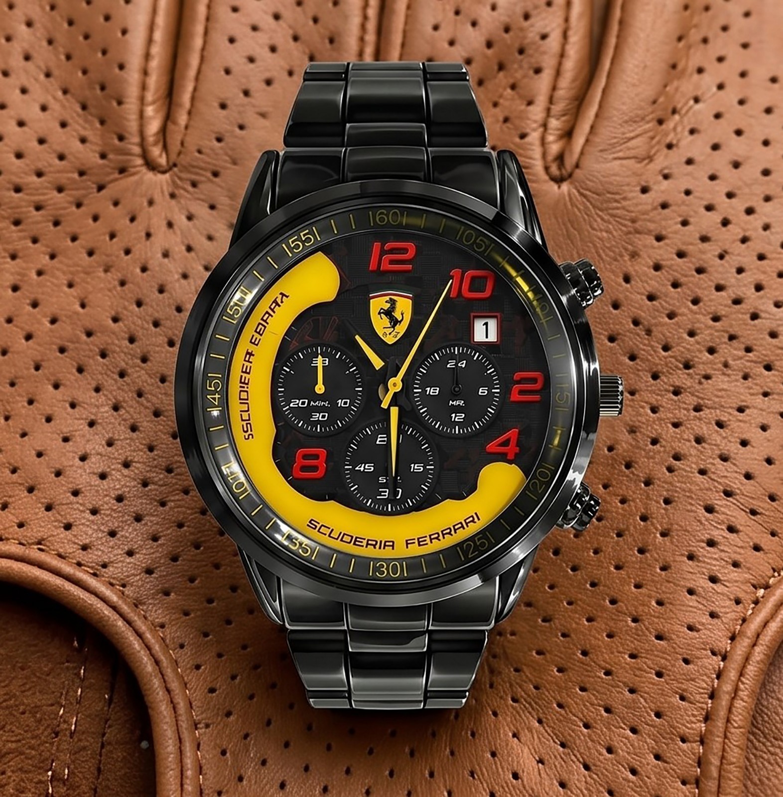 Personalized Ferrari Luxury Racing Watch Stainless Steel Car Lover Gift