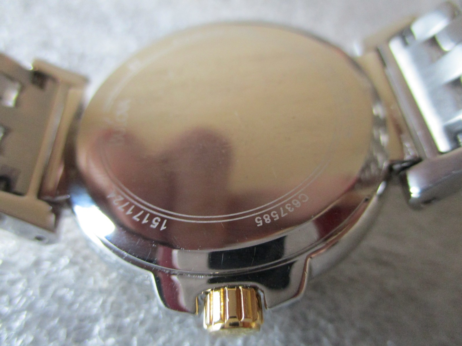 BULOVA LADIES DIAMOND BEZEL & MOP DIAL WATCH 2 TONE STAINLESS C637585 – NEW BATT