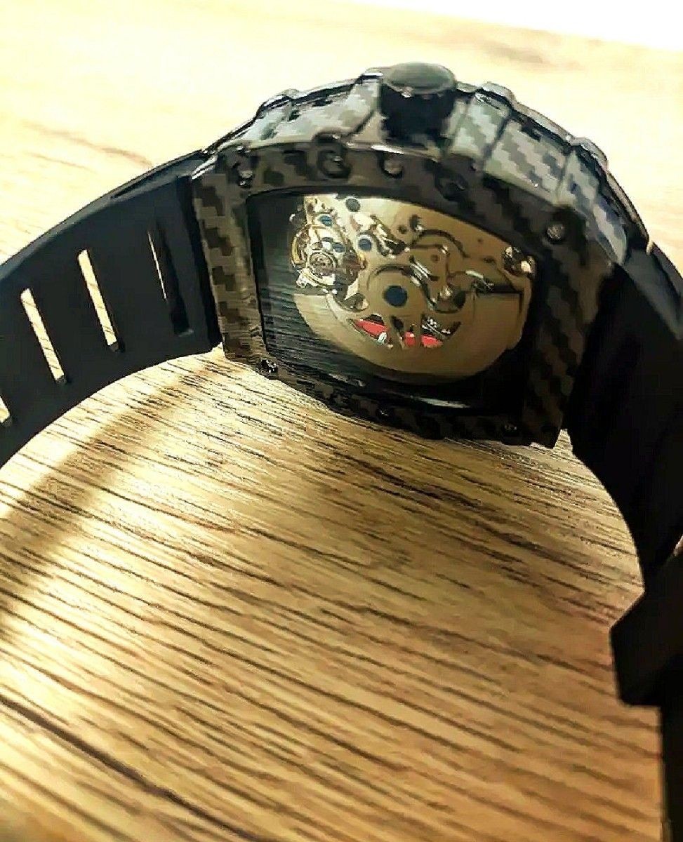 [B1P] Unbranded Tourbillon Automatic Hand Wound Mens Skeleton Watch [p8s]