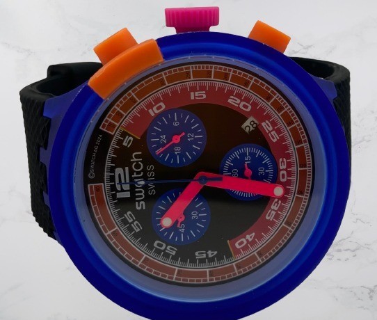 Refurbished Beautiful Swatch Chronograph-Date Multi-Color Quartz Men’s Watch
