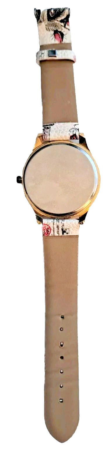 Paris Eiffel Tower Round Crystal Accent Gold Toned Paris Band New Battery
