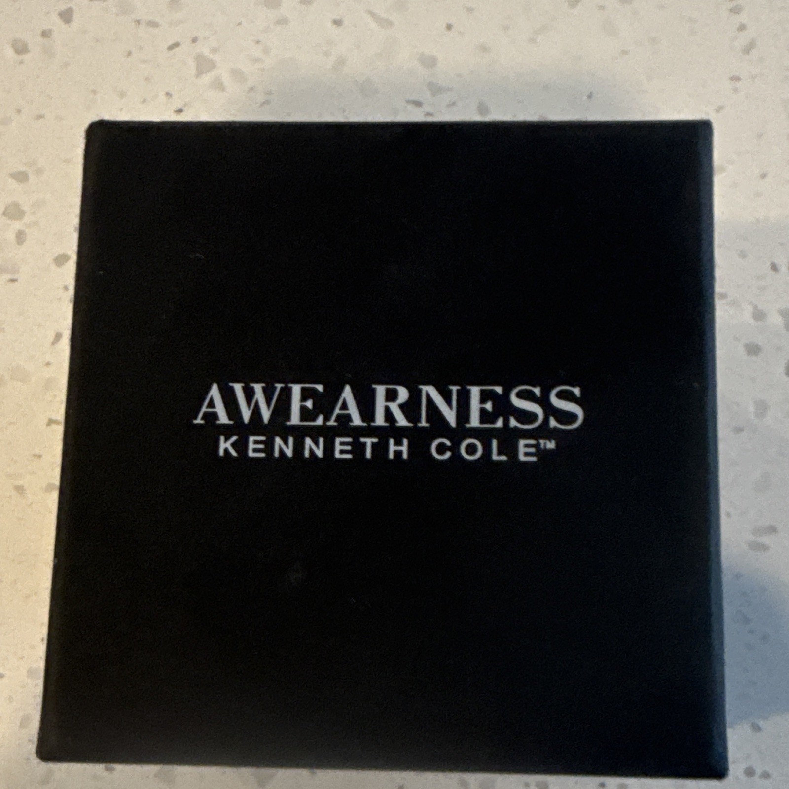 Kenneth Cole Awearness Analog Quartz Date Black Dial/Case Rubber Strap w/Box