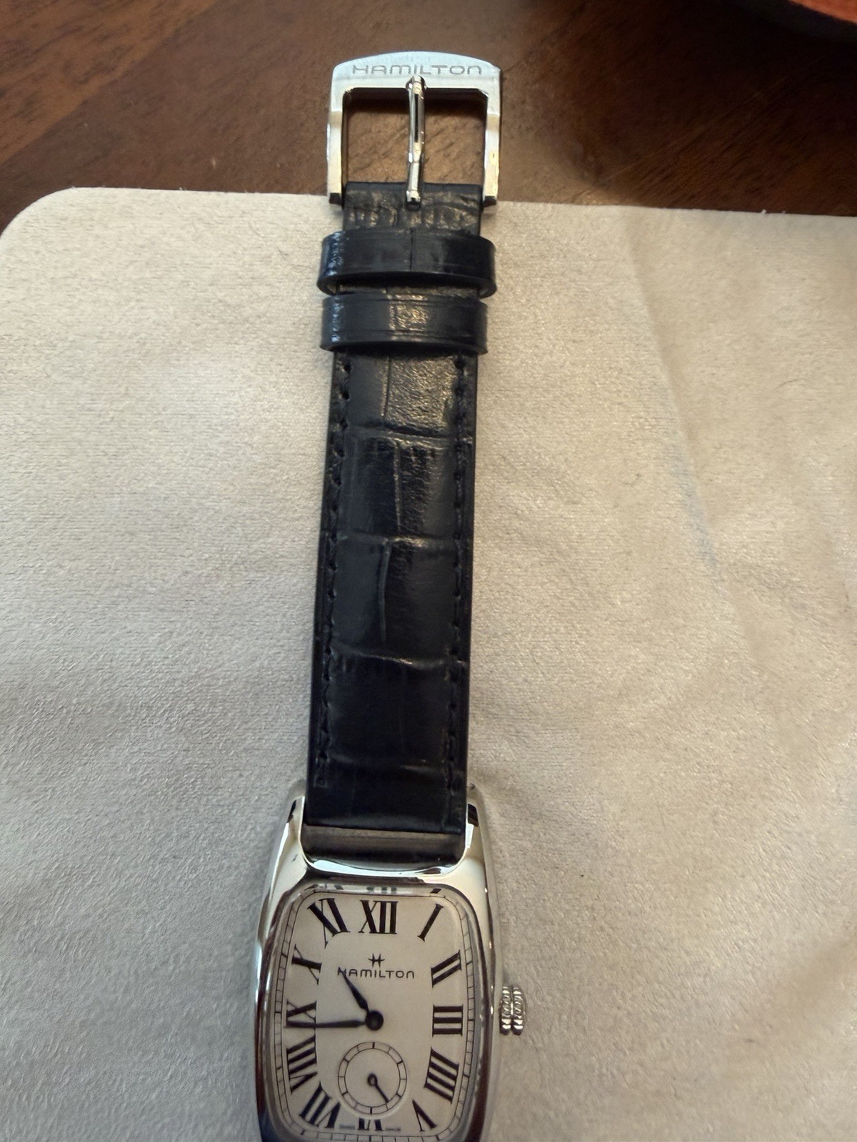 Hamilton American Classic White Women’s Watch with Blue Leather Band – H13421611