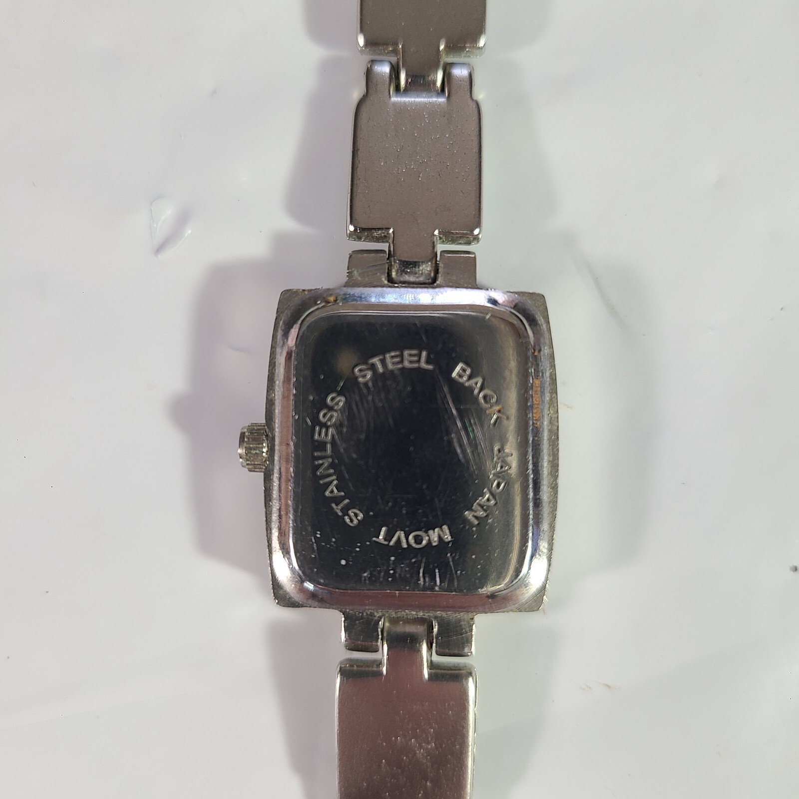 Adele Ultra Quartz Square Watch TESTED & WORKS Japan Movt Fold Over Clasp Band