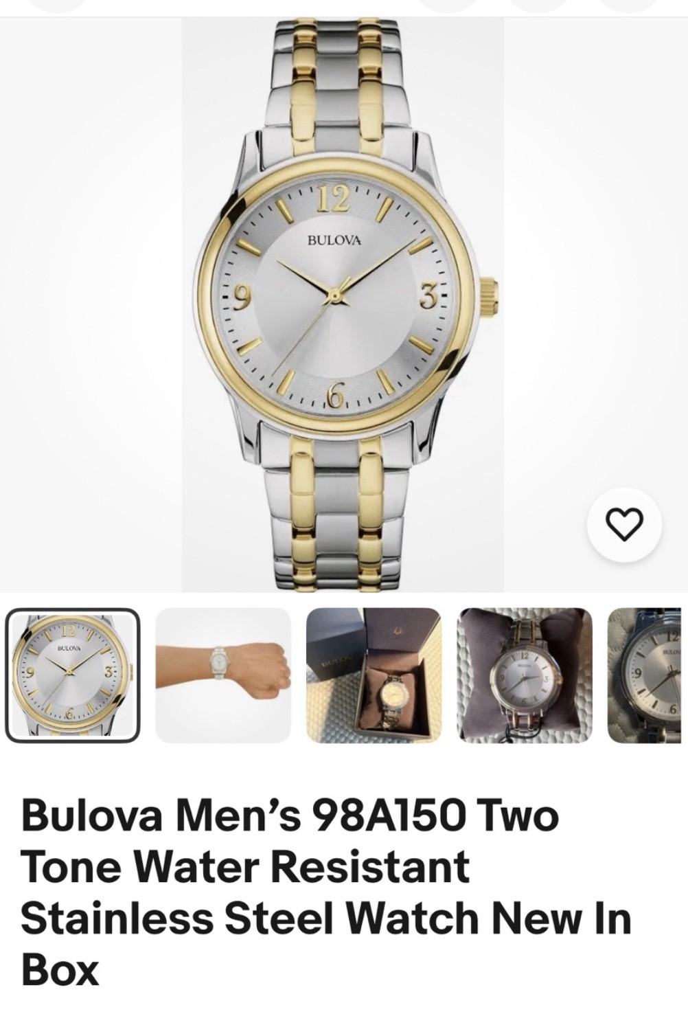 Bulova Two-Tone Stainless Steel Bracelet Men’s Wristwatch