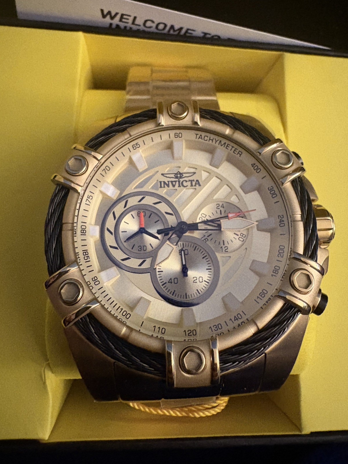 Invicta Men S 25515 Bolt Quartz Chronograph Gold-Plated Stainless Steel Watch