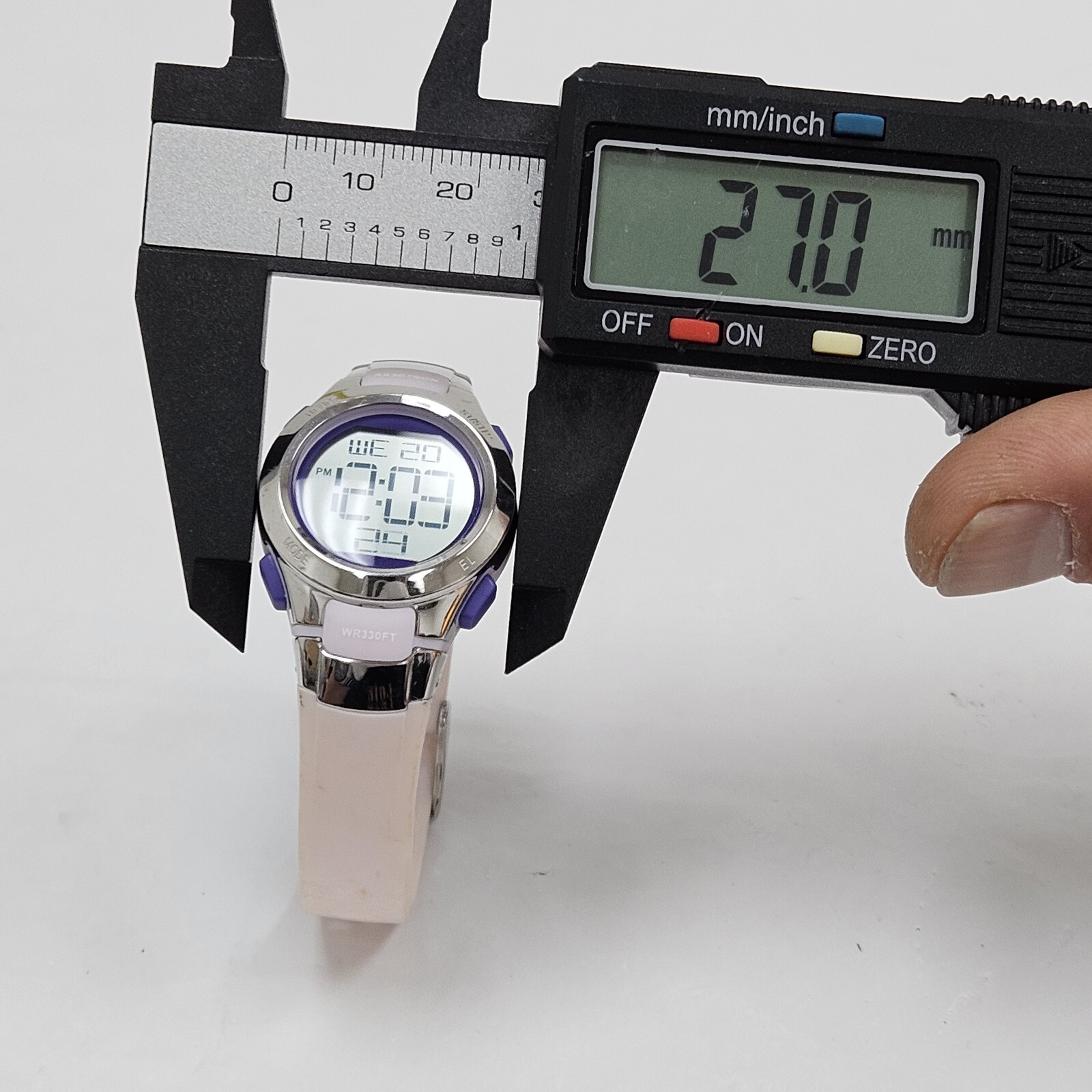 Armitron Pro Sport Digital Day Date Alarm Timer Pink & Purple Silicone Watch