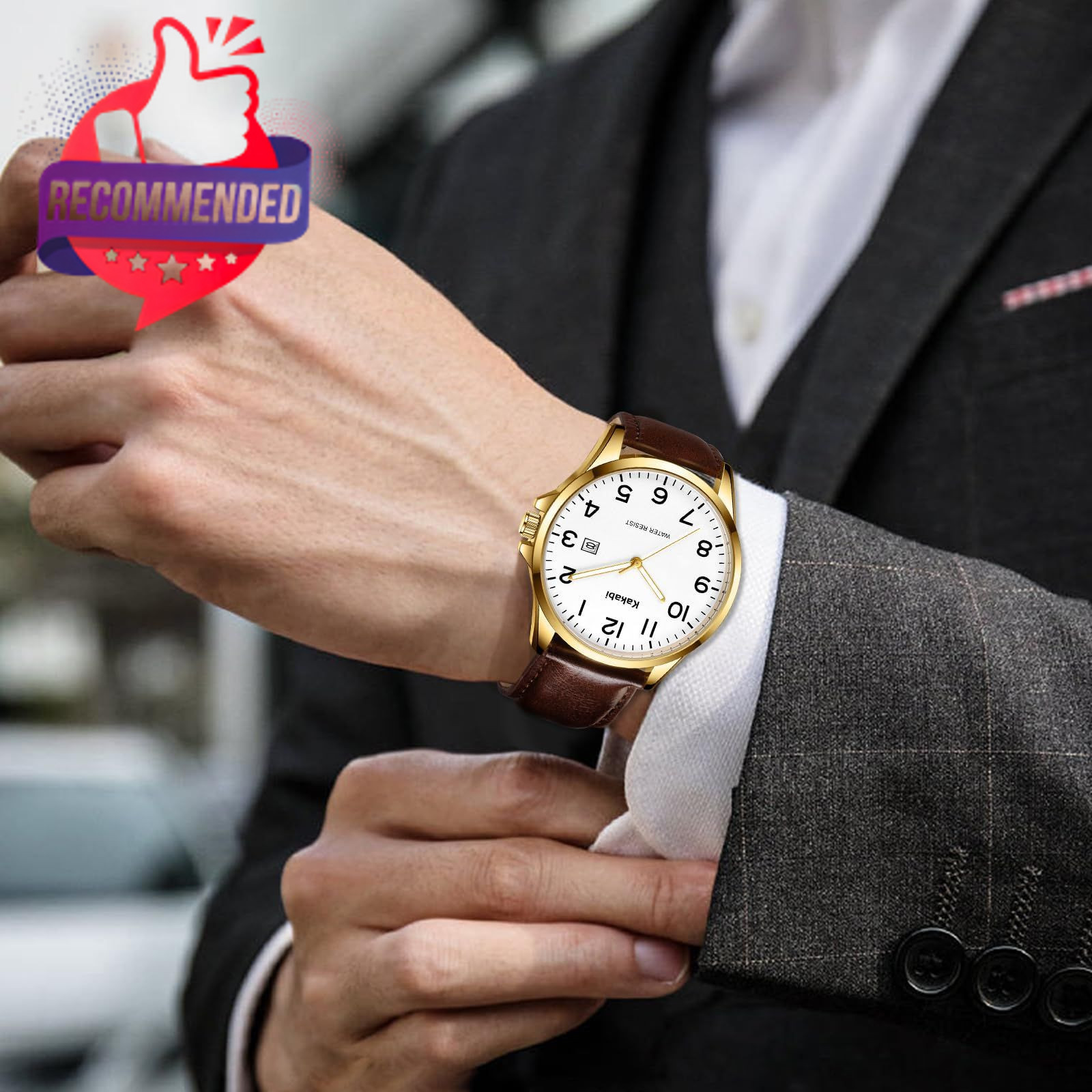 Watch For Men, Fashion Minimalist Wrist Watch Waterproof Quartz Analog Date With