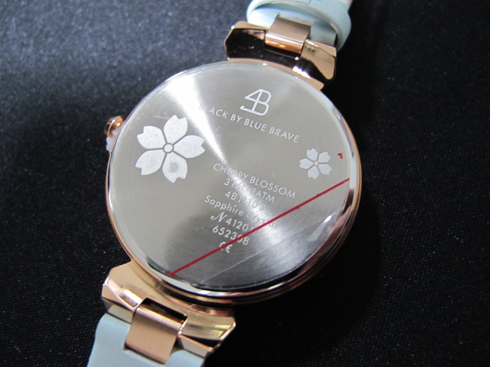 BLACK BY BLUE BRAVE Blue Cherry Blossom Watch NEW (WITH BOX)