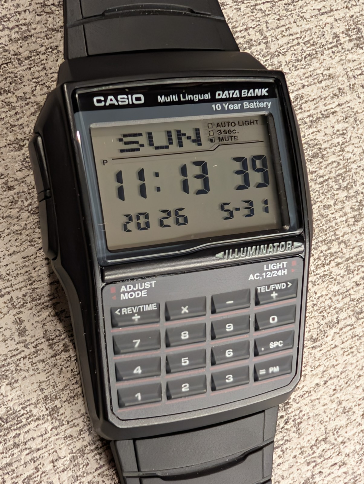 Casio DBC32 Databank Watch Calculator Black