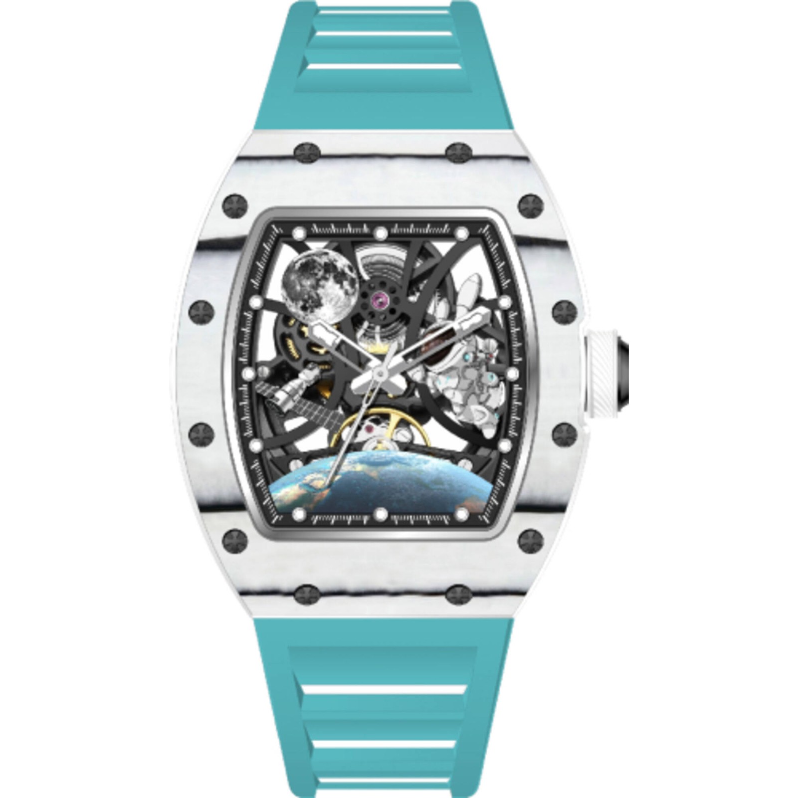 Invicta Men’s Watch S1 Rally Automatic Skeleton Dial Blue Silicone Strap 70179