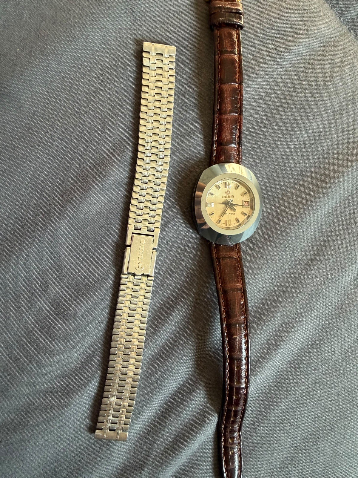 Rado Diastar Watch Ladies Automatic 27mm Silver Vintage Date Round Swiss Made