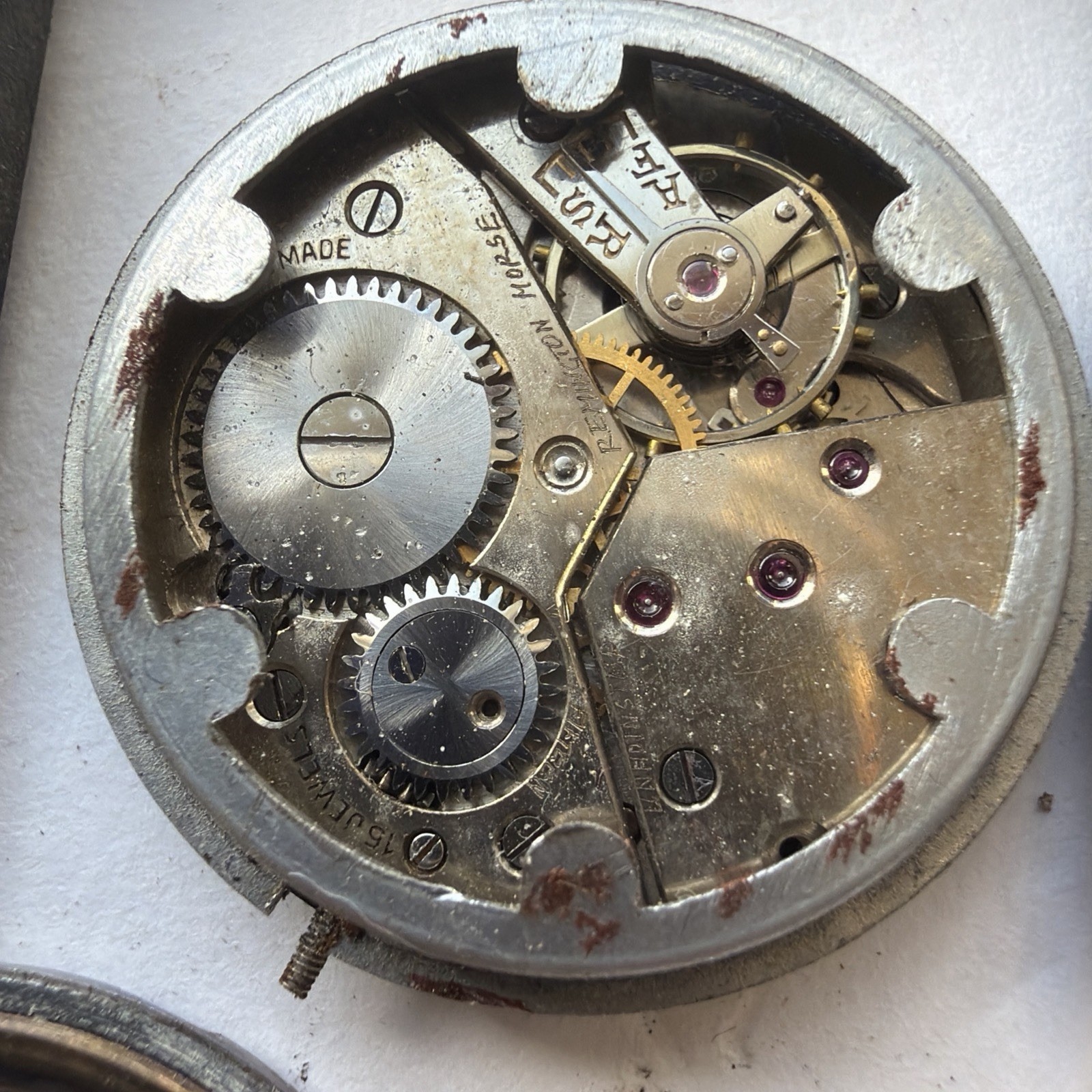 AV11 Remington Military Style Lumed Mens 33mm Mechanical Watch For Repair As Is
