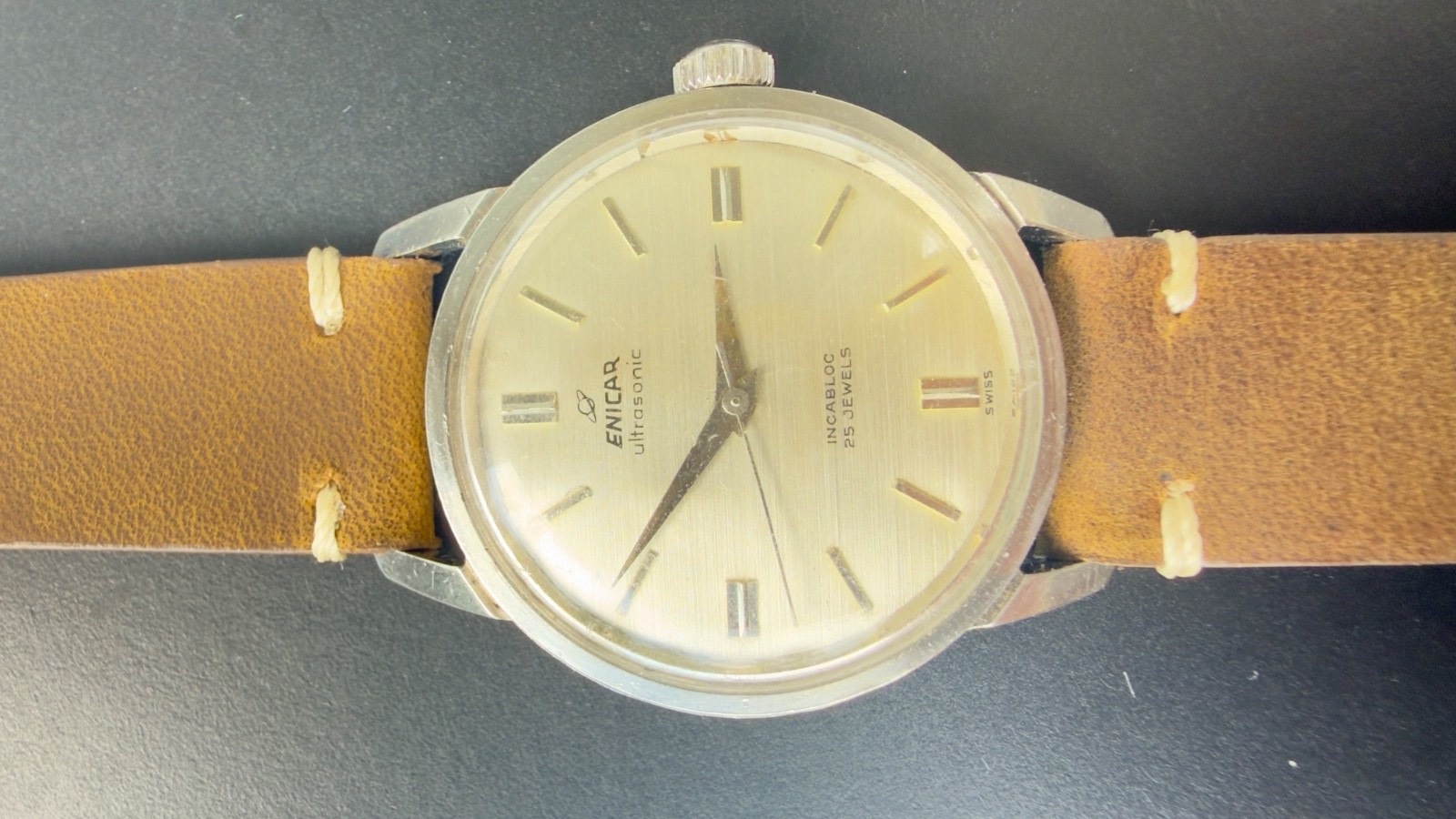 Vintage Enicar Ultrasonic Seapearl – 25 Jewels – Original Dial – Original Signed