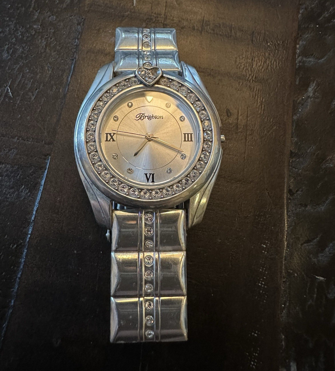 Brighton Dana Point Quartz Wristwatch Silver Dial Roman Numerals 28mm SS