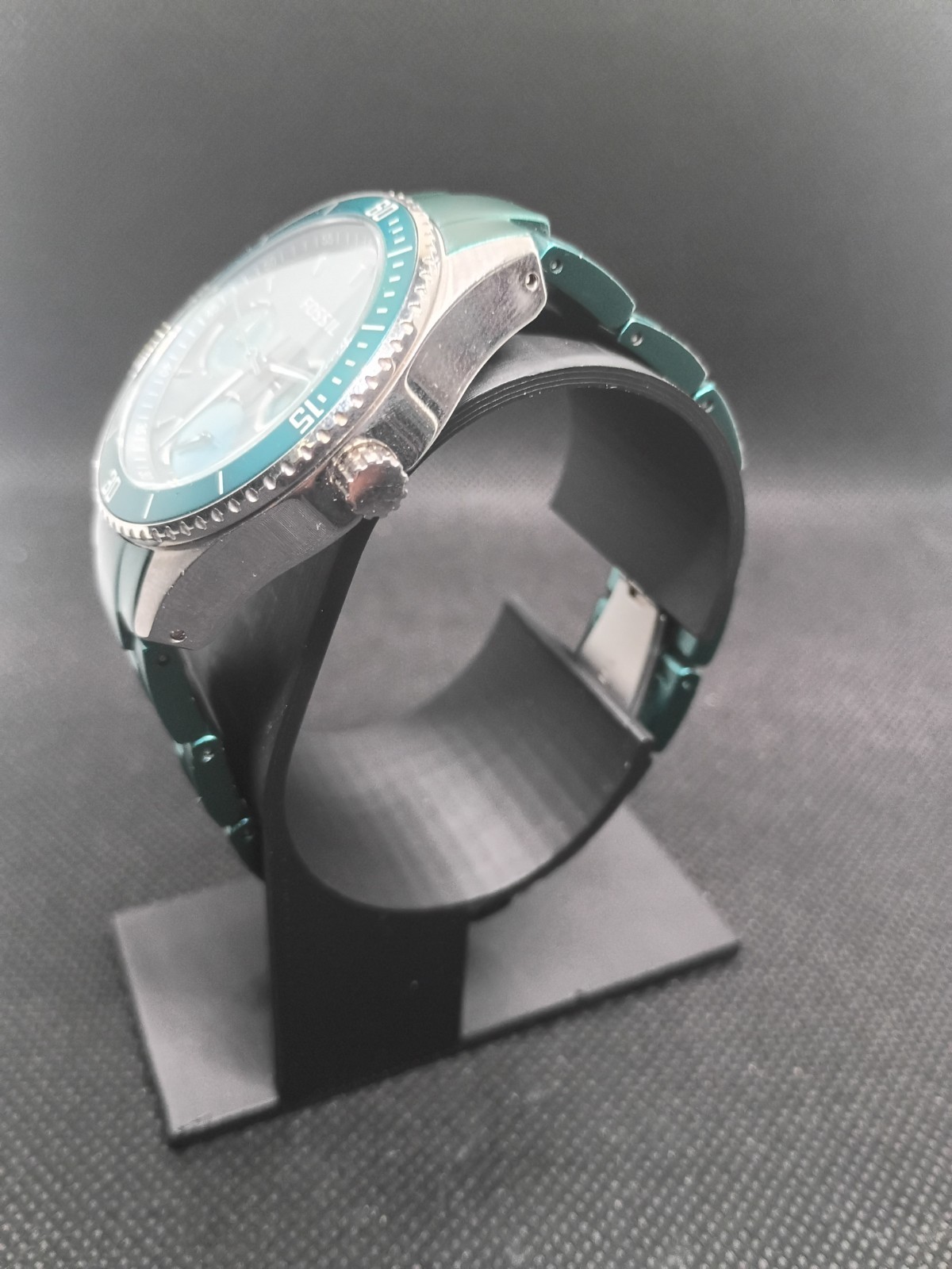 Fossil Stella Turquoise Teal Band Mother Of Pearl Es 3036 New Battery, Running