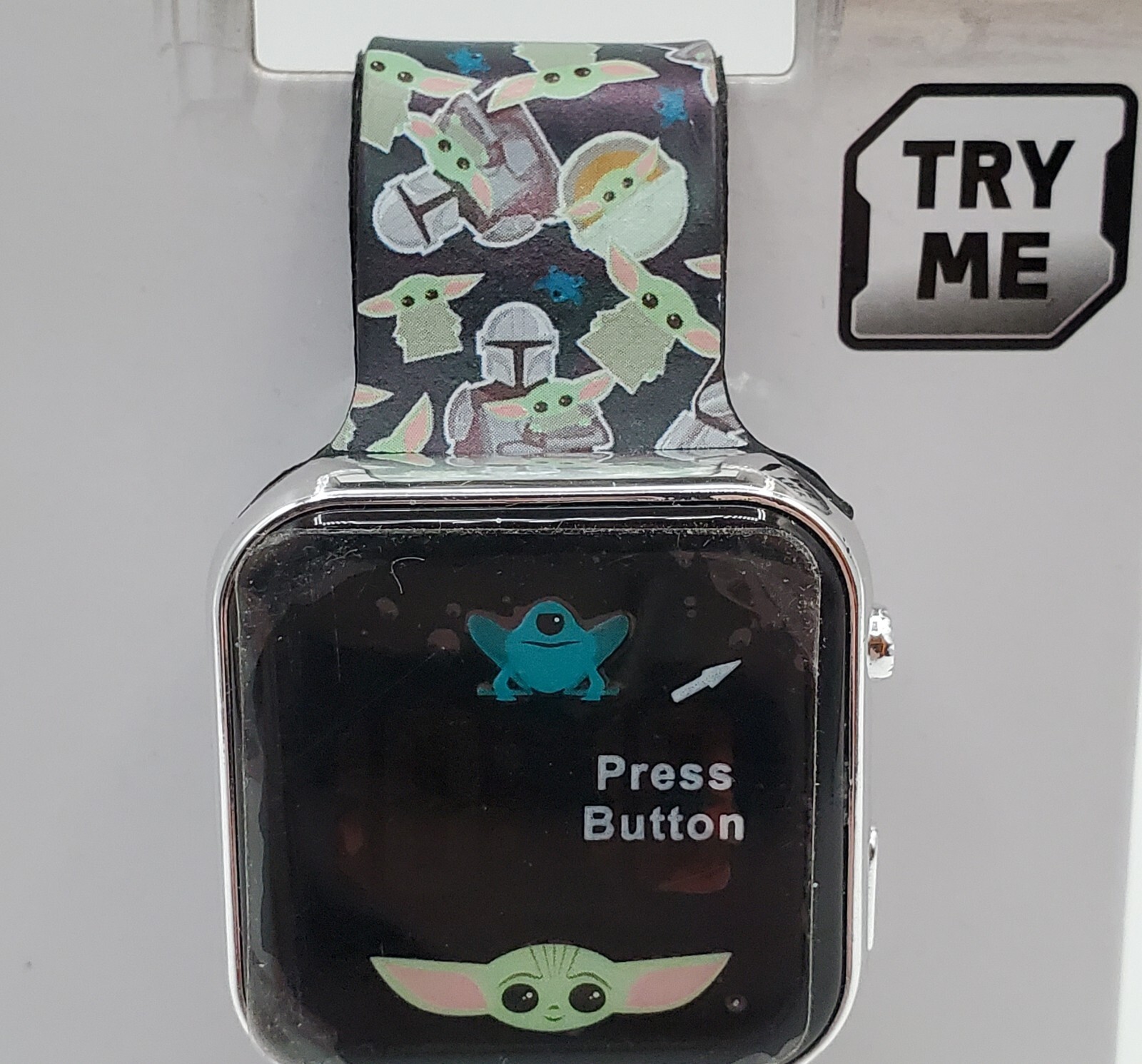 Star Wars LED Watch 1″ Square Face Mandalorian the Child Baby Yoda Disney NEW