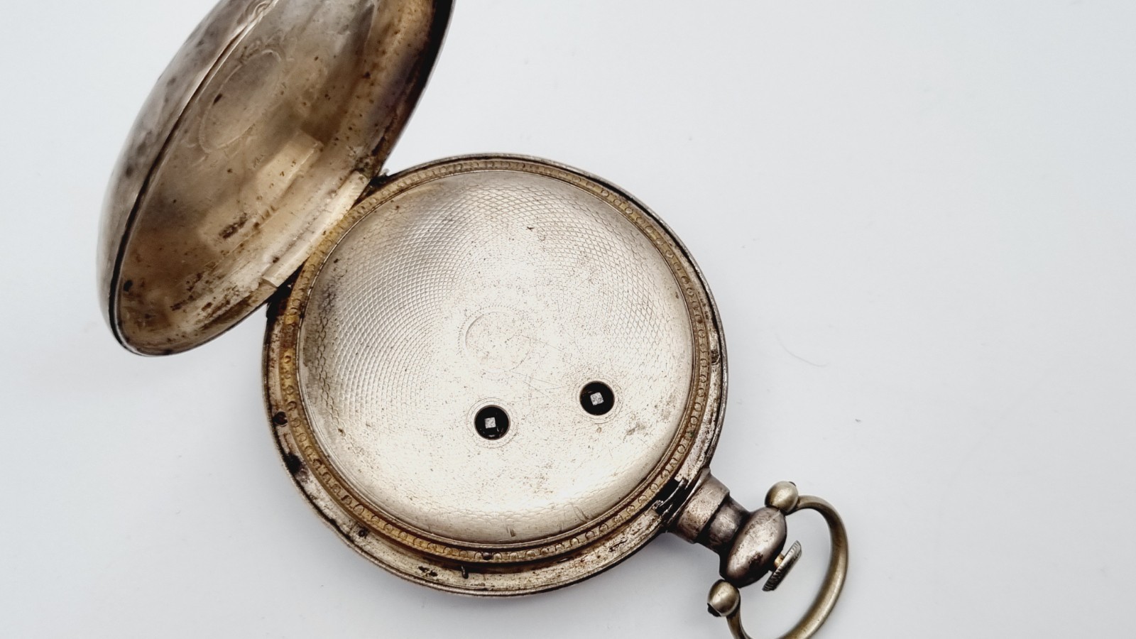 silver duplex chinese market pocket watch