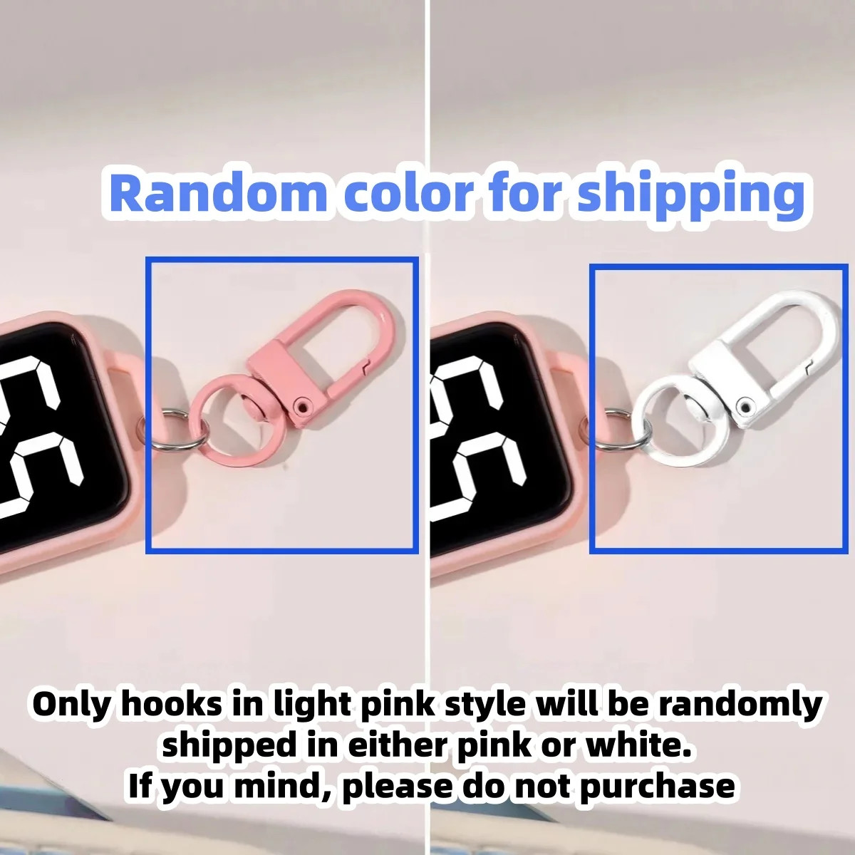1/4pcs LED Keychain Pocket Watch Digital Display Electronic Watch for Youngster