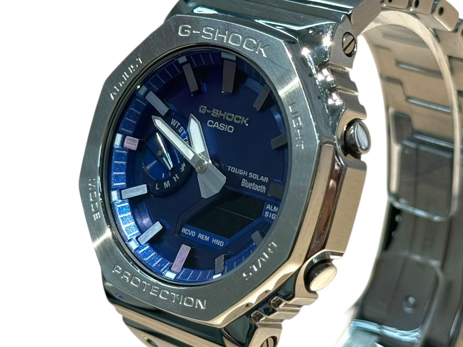 CASIO G-SHOCK Blue Full Metal Analog Digital GM-B2100AD-2AJF good condition
