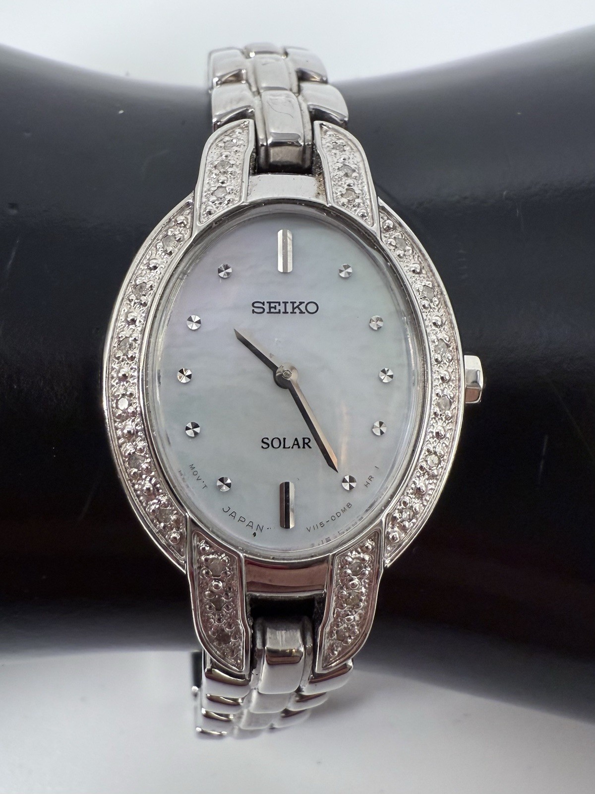 SEIKO SOLAR DIAMOND ACCENT LADIES WATCH.