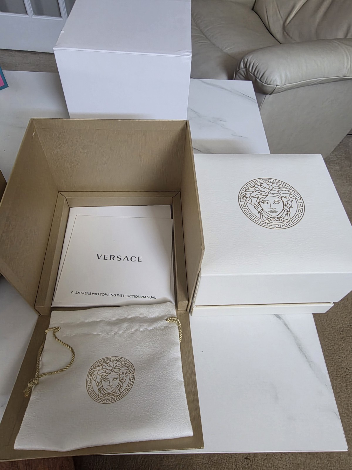 Versace V-Extreme Brown Chronograph Dial Rubber Strap Men’s Watch VCN030017