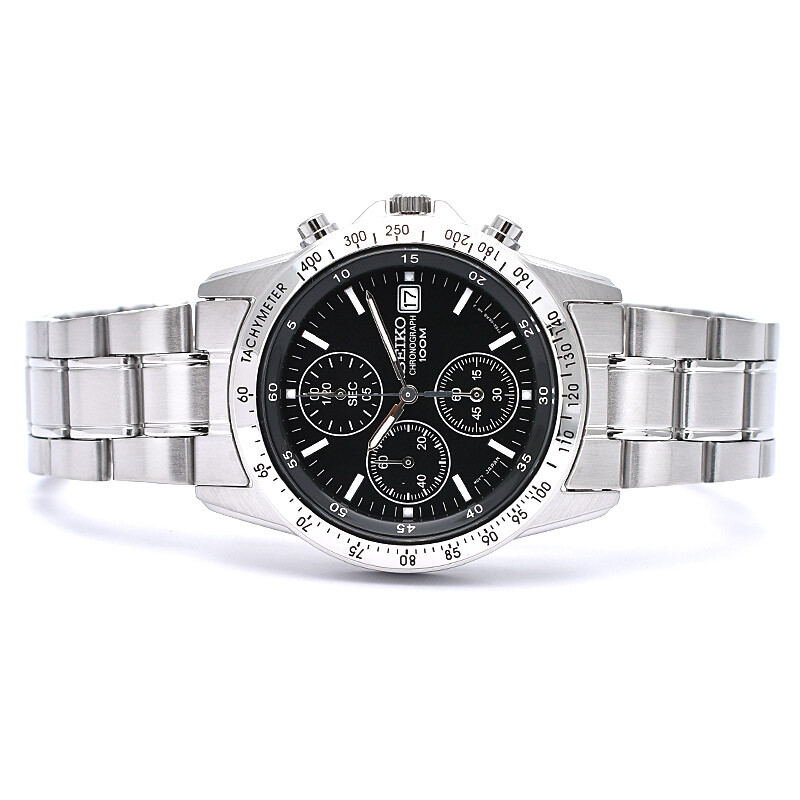 SEIKO SND367P1 Chronograph Stainless Steel Watch SND367 SND367PC