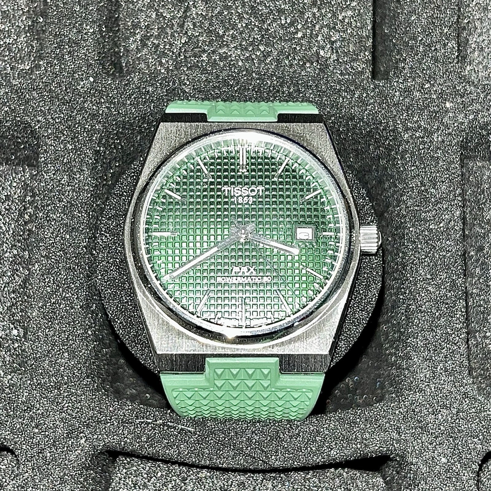 Tissot PRX Powermatic 80 Automatic Green Dial Rubber Strap 40mm 100m