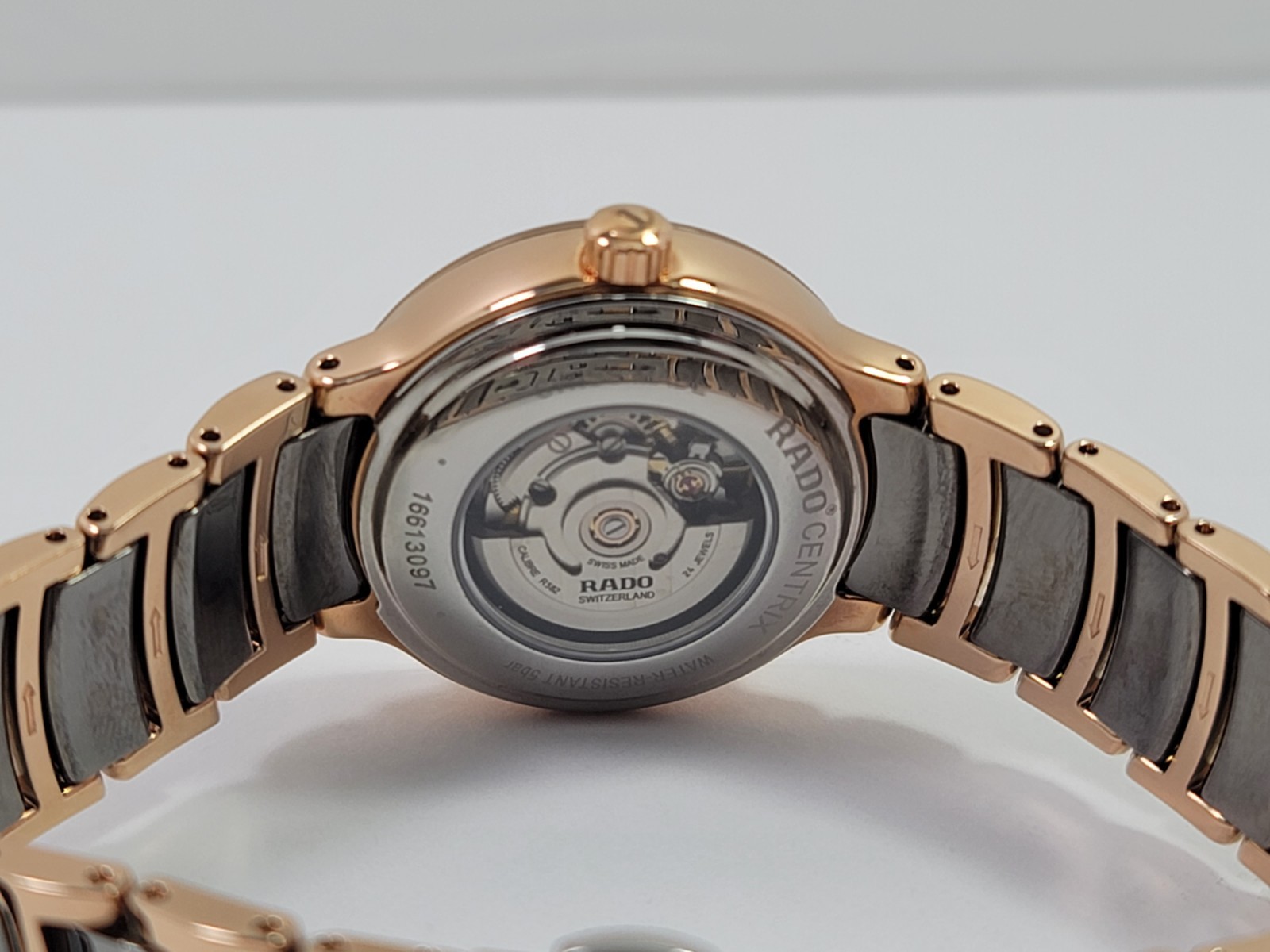 Rado Centrix SWISS Automatic Diamond White Dial Ceramic Ladies Watch R30019742