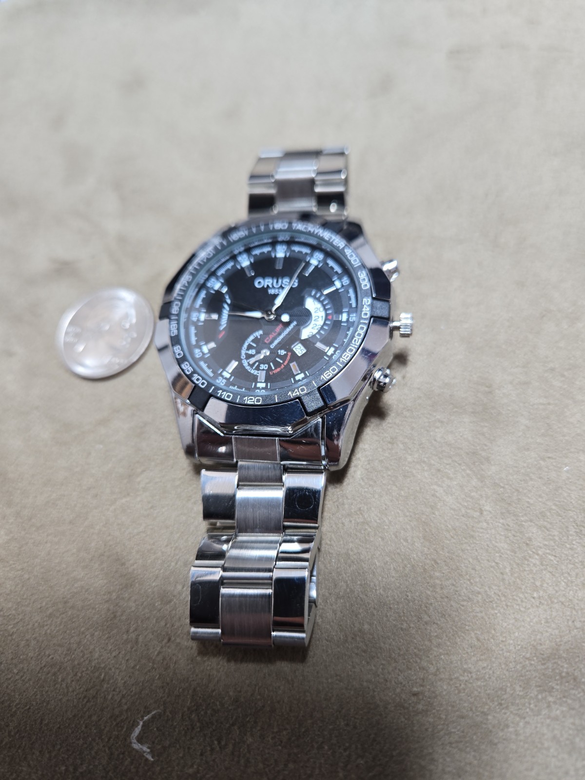 Oruss 1853 luxury men’s watch featuring a stainless steel band