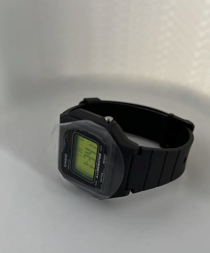 W217H casio watch modified with a green filter, pro upgrades with box and manual