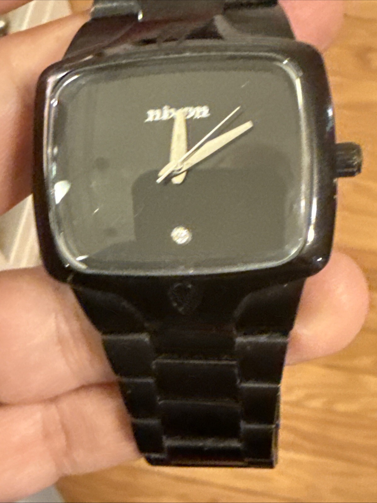 Nixon THE PLAYER BLACK Yes It’s Real Men Women Wristwatch Used Japan New Battery