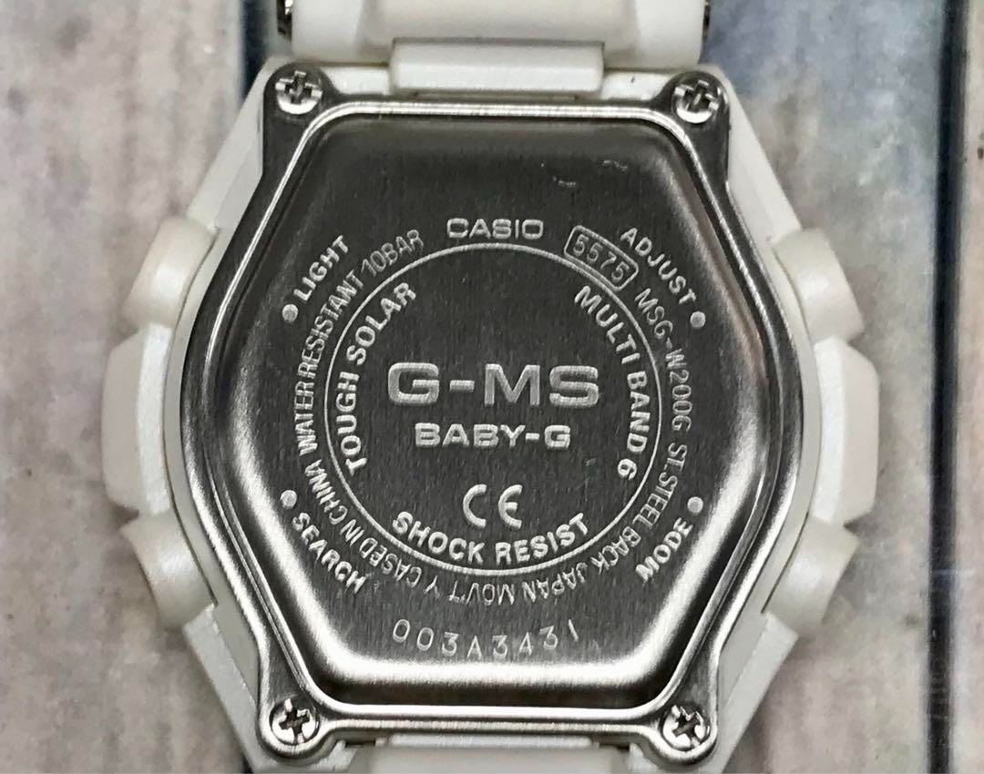 Duty Paid US Only CASIO G-Shock G-MS BABY-G MSG-W200G white USED working