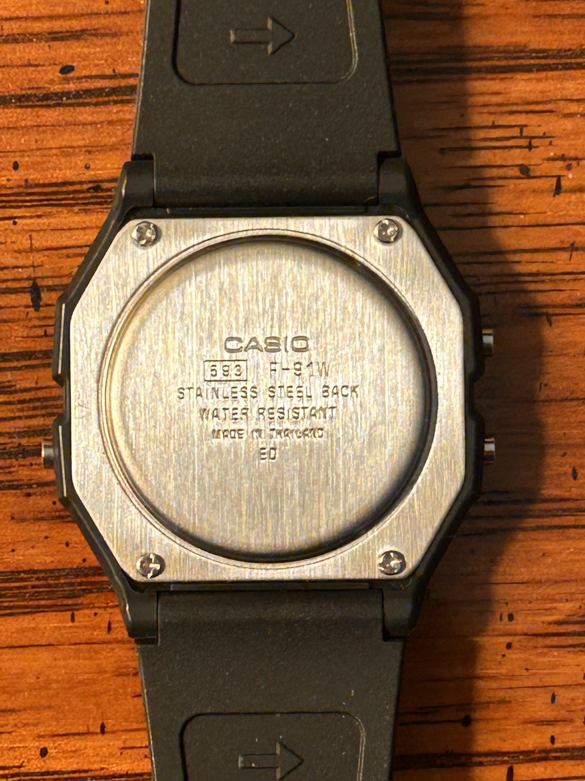 Casio F91W-1: Chronograph Watch, Black Resin Strap, Alarm