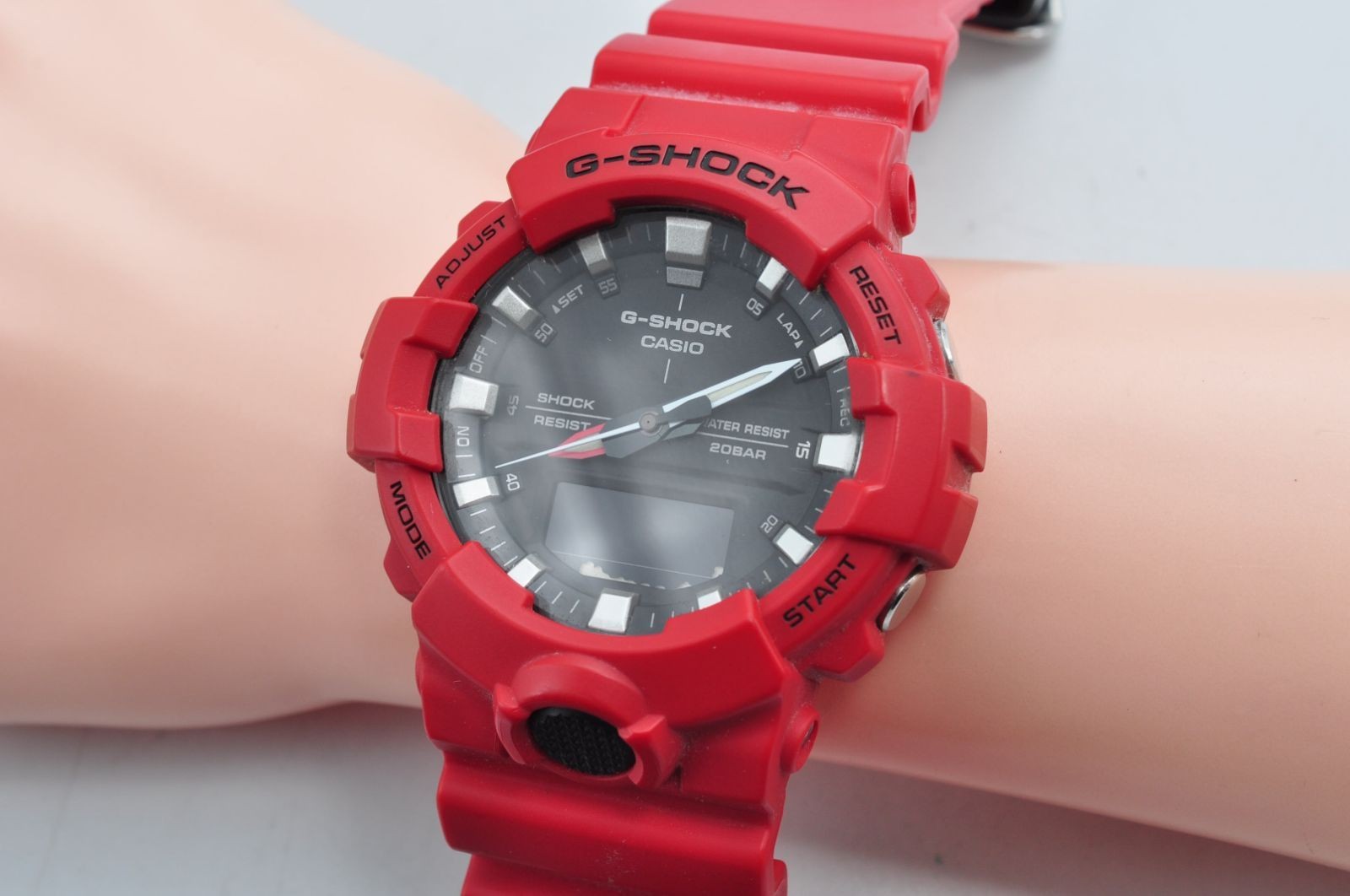 CASIO G-SHOCK GA-800 Watch Quartz Resin Case Resin Band Red Men’s Working