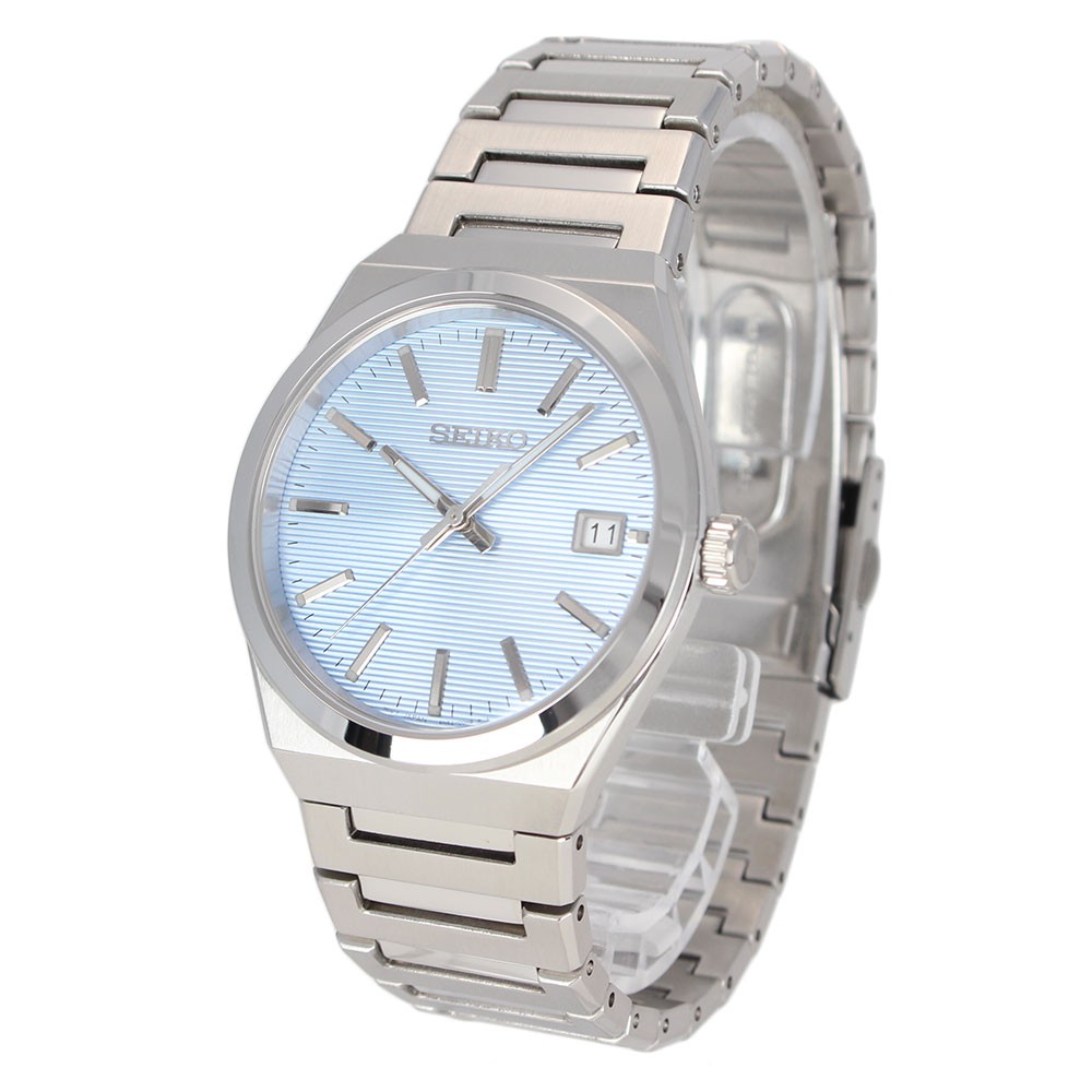 SEIKO SUR599P1 SUR599P Quartz Analog Blue Silver
