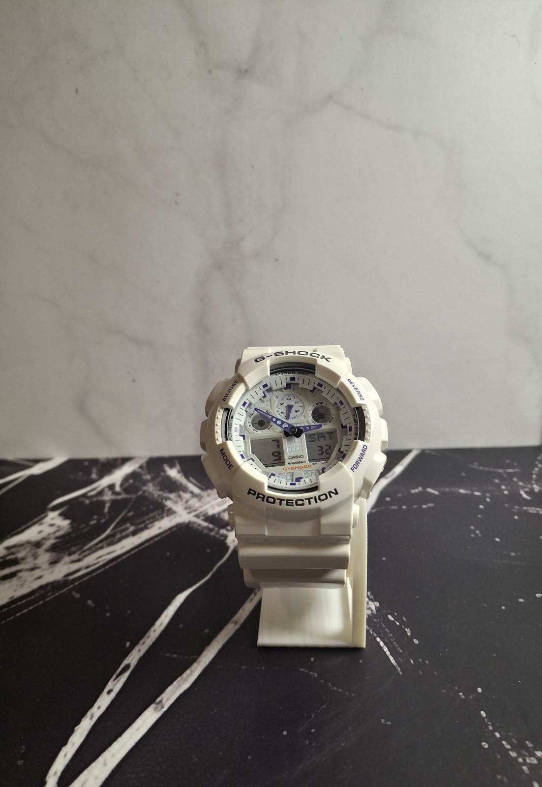 Casio G-SHOCK GA-100A-7ADR 51.2mm White Resin Case, White Resin Strap Men’s…