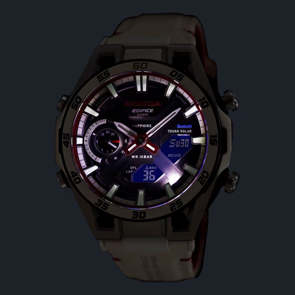 Combo Casio Edifice Honda ECB-2300HR-1AJR F1 60th With RA272 Tamiya Mdlcar1:20