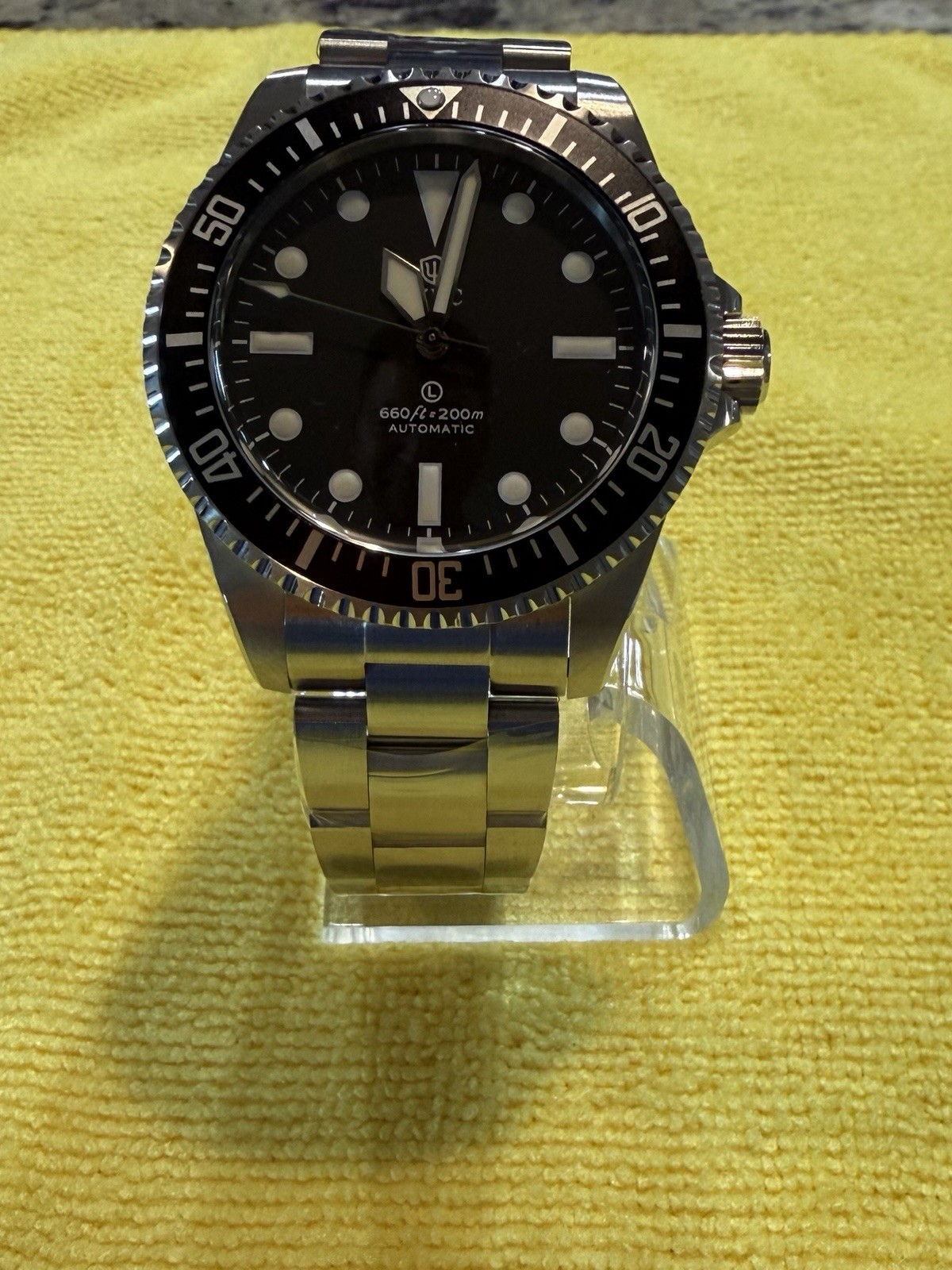 WDC Seafarer WD5513P Automatic Diver – Matte Black Dial – PT5000 High-Beat – NEW