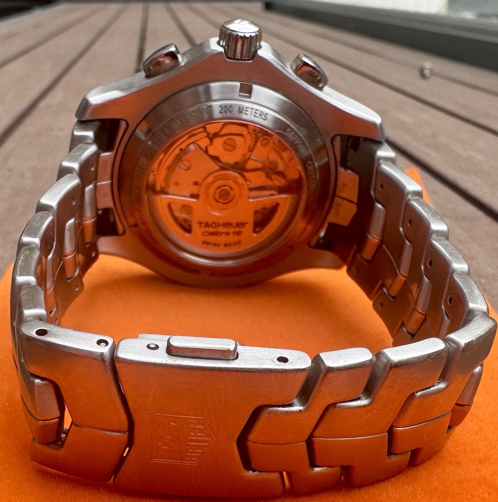 TAG Heuer Link Calibre 16 Auto Chronograph Day/Date Black Dial 200m SS